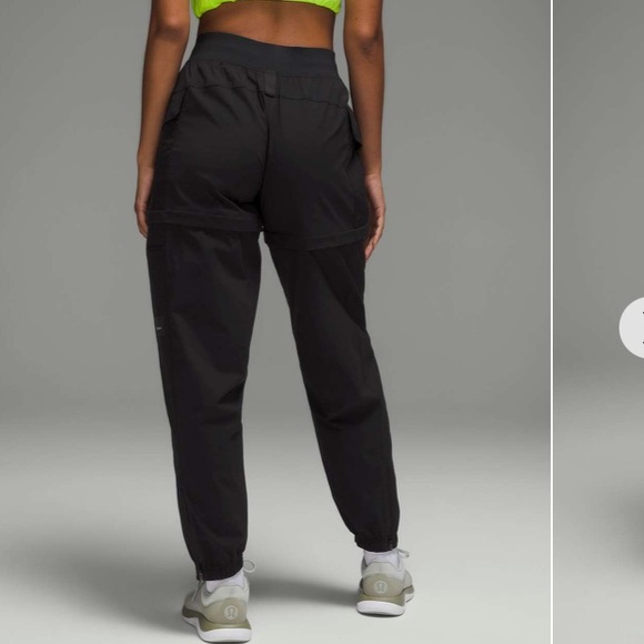 lululemon athletica Pants - Lululemon Convertible High-Rise Hiking Jogger Black Sz 4